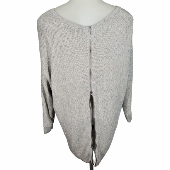 EXPRESS Oversized Sweater Sparkly Zippered Back - Picture 7 of 8